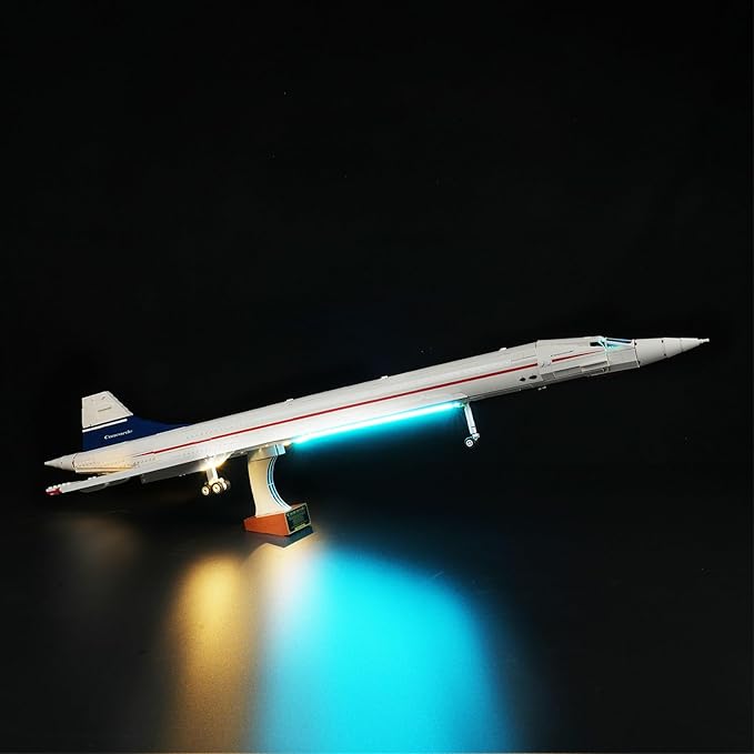 Brick Shine - Light Kit for LEGO Concorde 10318 - Classic Version