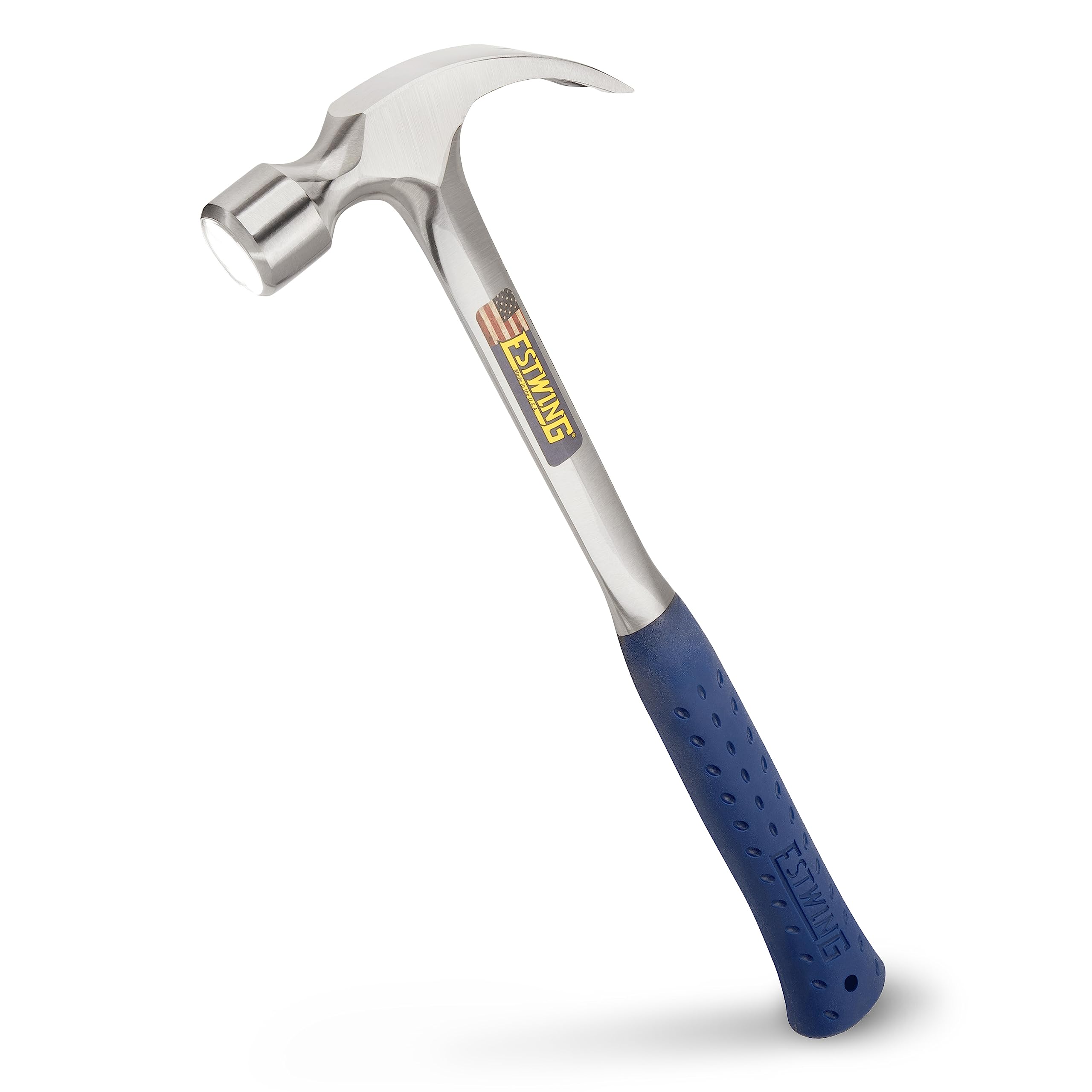 Estwing Framing Hammer - 650ml Long Handle Curved Claw With Smooth Face & Shock Reduction Grip - E3-22C | Garage