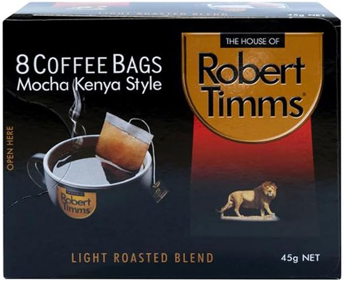 Robert Timms Coffee Bags Mocha Kenya Style 24 Pack