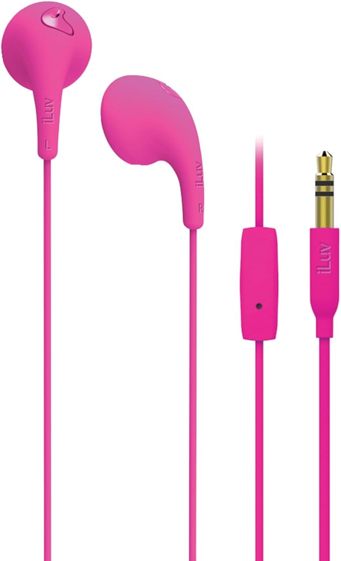 iLuv Pink Bubble Gum Talk Earphones Headset w/ Mic