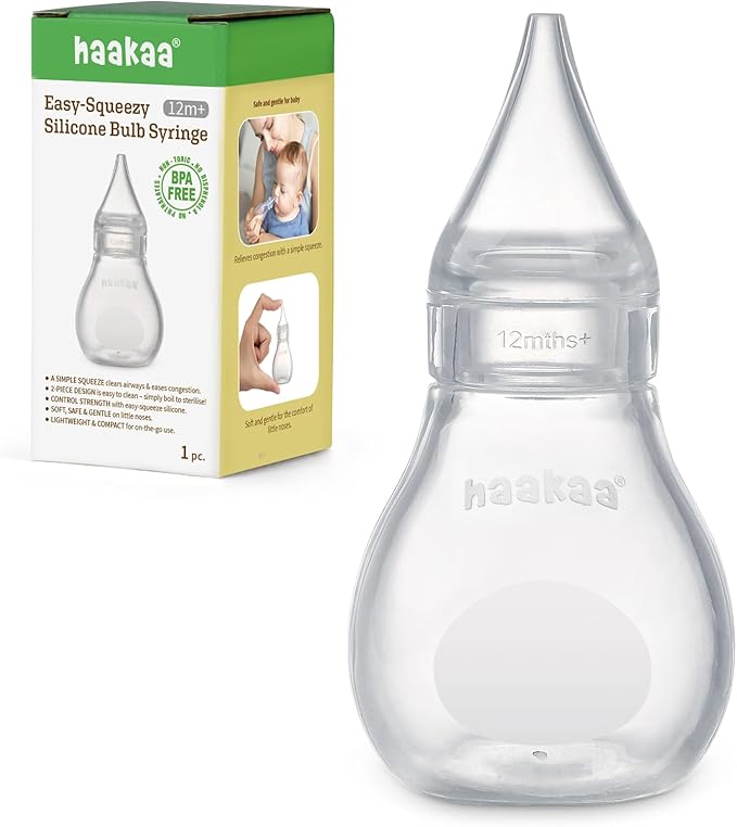 Haakaa: Easy-Squeezy Silicone Bulb Syringe (2 Tips)