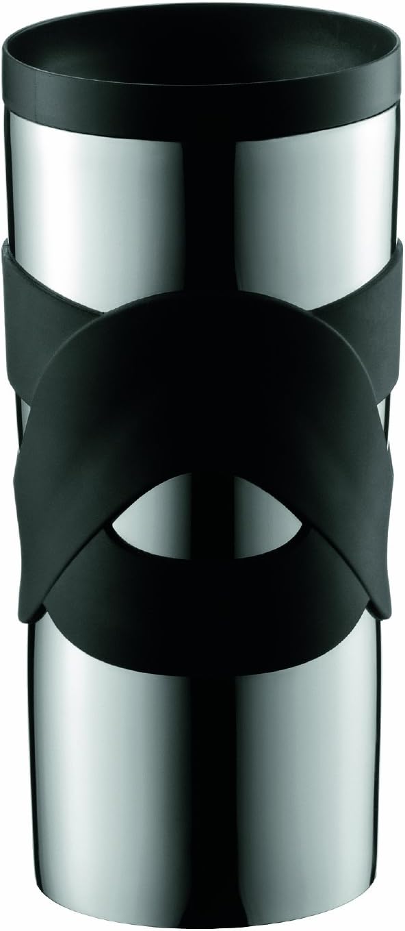 Bodum 0.35 Litre 350ml Stainless Steel Travel Vacuum Mug, Black