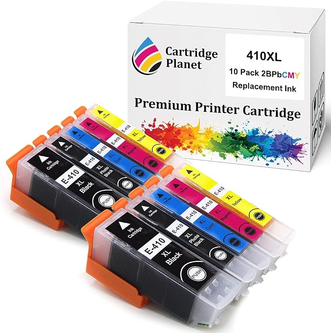 Cartridge Planet 10 Pack (2BK,2PBK,2C,2M,2Y) Compatible Ink for Epson 410XL for Epson Expression Premium XP-530 XP-540 XP-630 XP-640 XP-900
