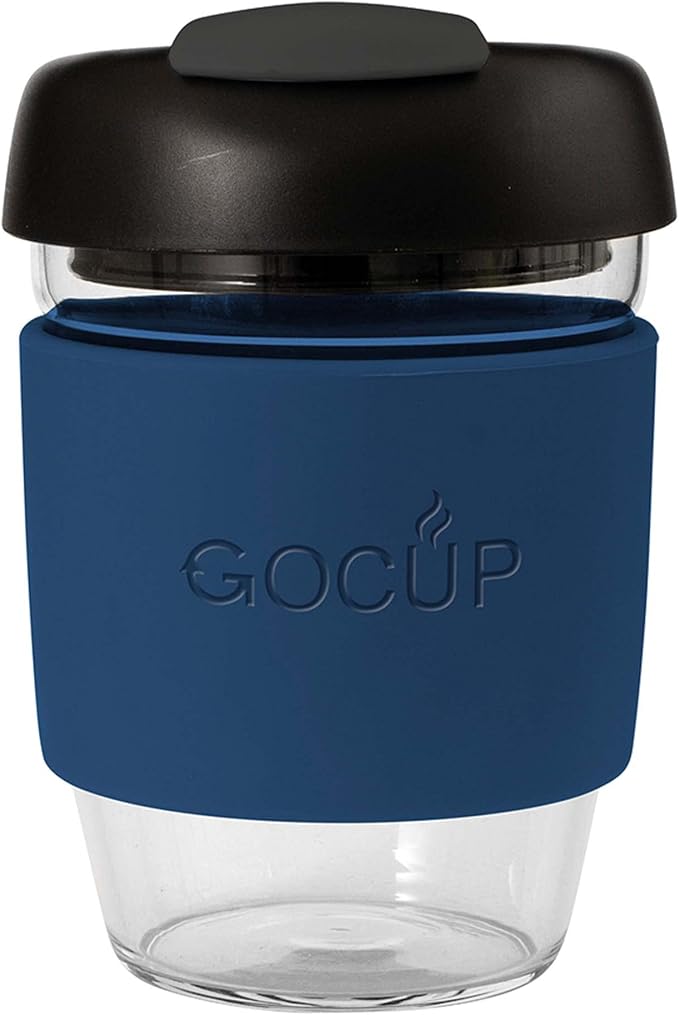 Avanti Glass Go Cup 355ml Blue Grey Yellow