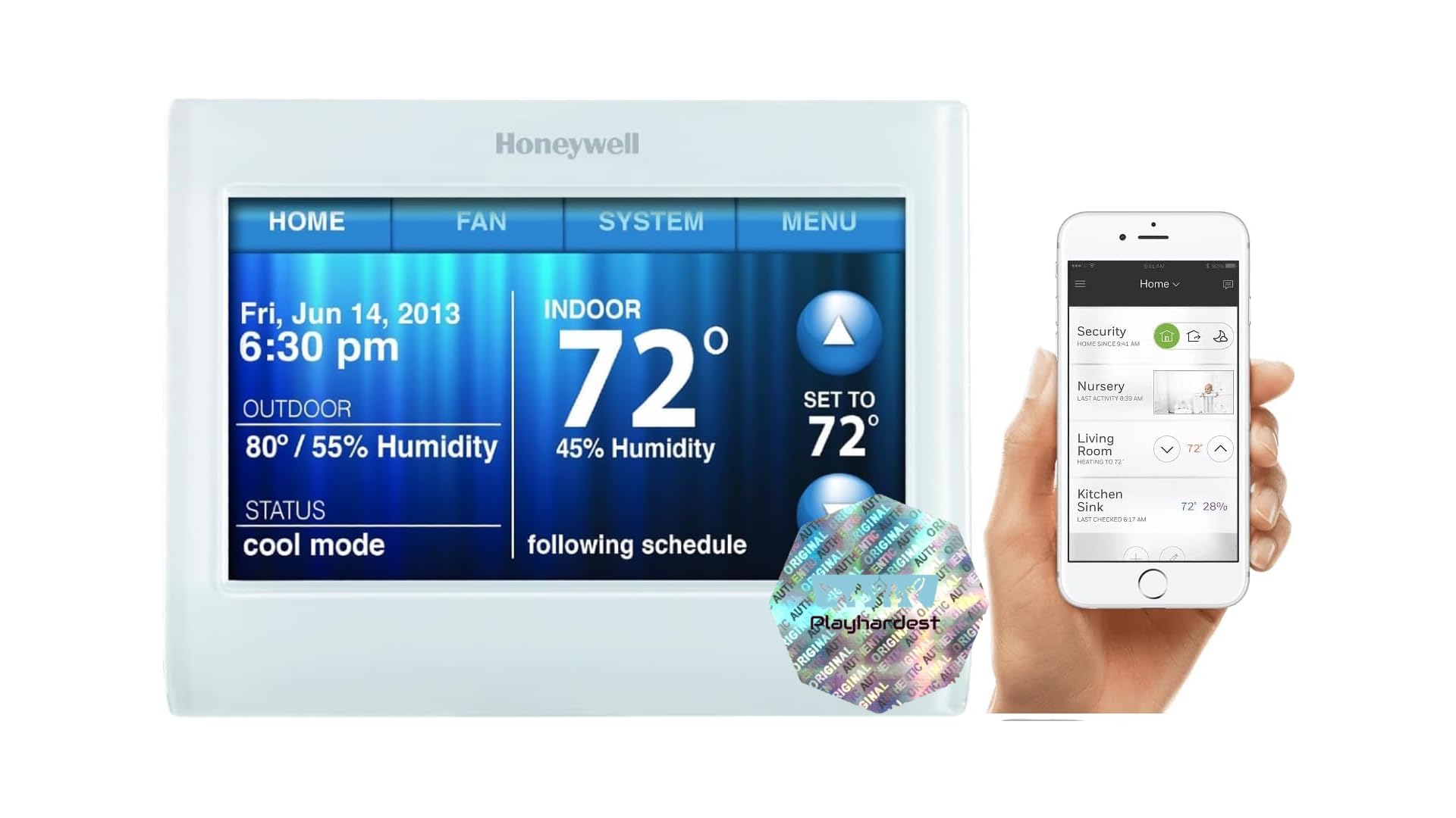 Honeywell Th9320wf5003 Wireless Touchscreen Programmable Thermostat, Wi-Fi
