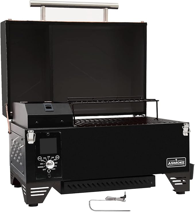 ASMOKE AS350 Portable Wood Pellet Grill and Smoker - Cinder Black