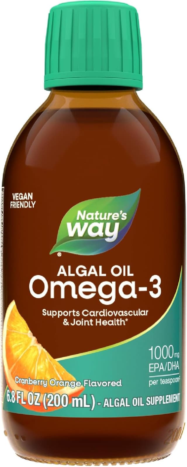 Nature's Way, NutraVege, Omega-3 Plant, Extra Strength, Cranberry Orange, 1,000 mg, 6.8 fl oz (200 ml)