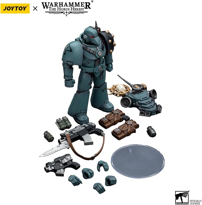 Joy Toy Warhammer Collectibles: 1/18 Scale Sons of Horus MKVI Tactical Squad Legionary with Nuncio Vox