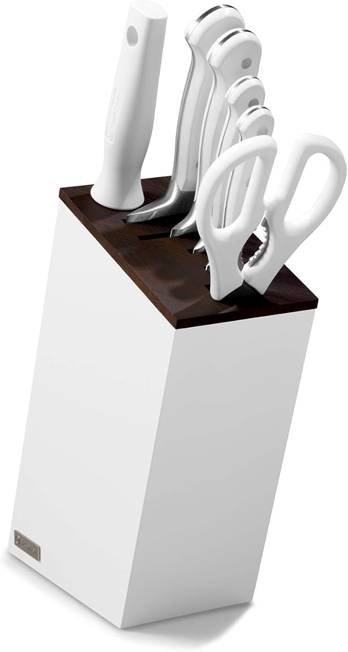 Wusthof Classic White Slim Knife Block 6 Piece Knife Set