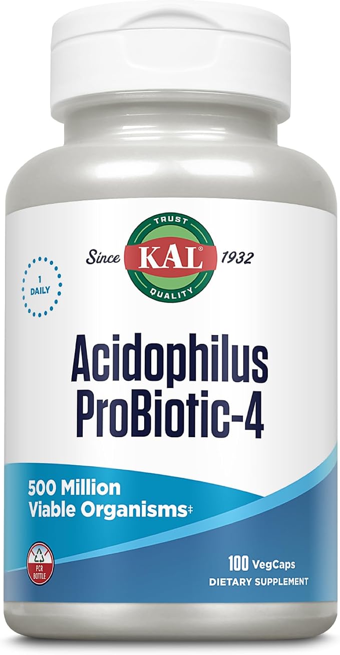 Kal Acidophilus ProBiotic-4 - 100 Vegetarian Capsules