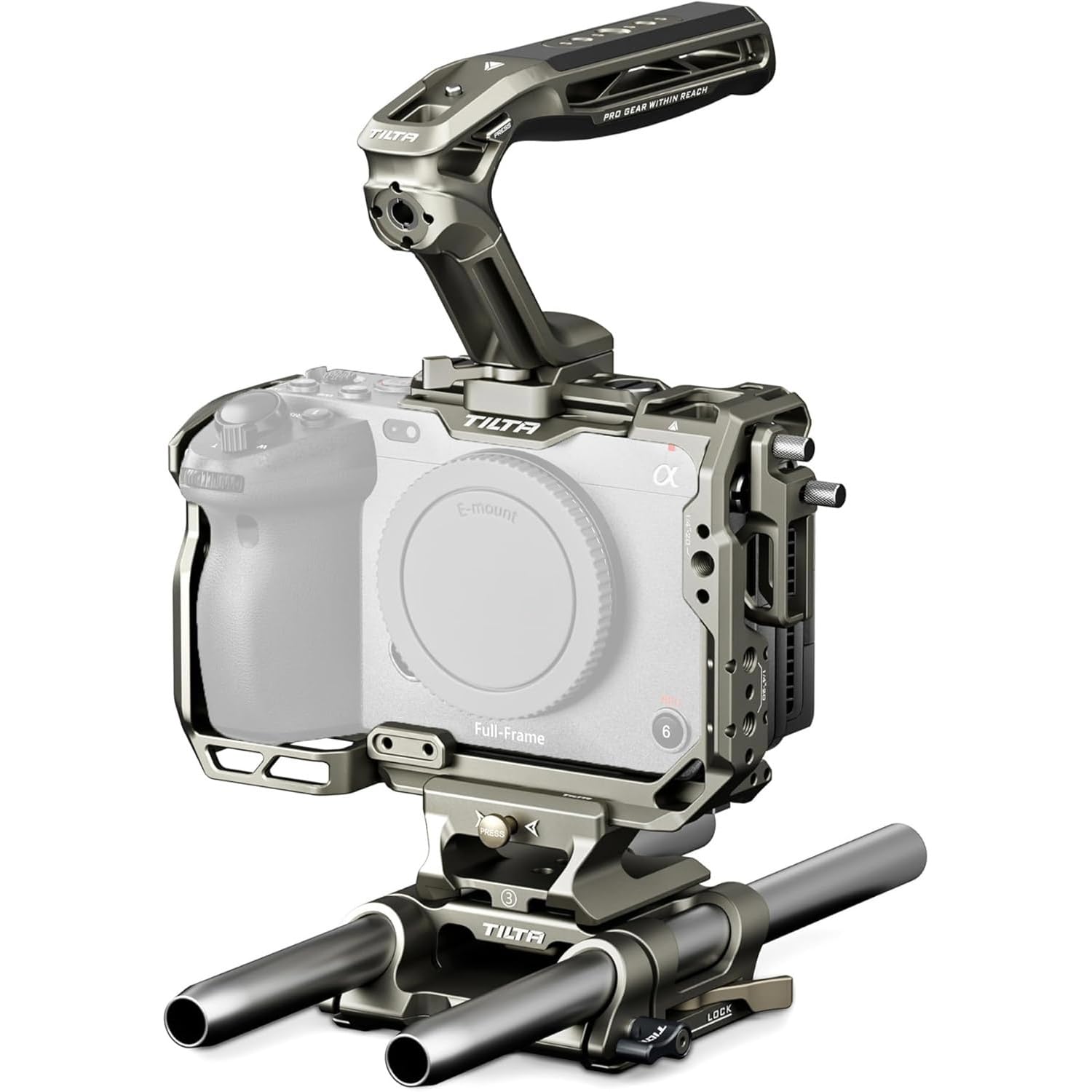 Tilta Camera Cage For Sony FX3/FX30 V2 - Basic Kit, Titanium Grey
