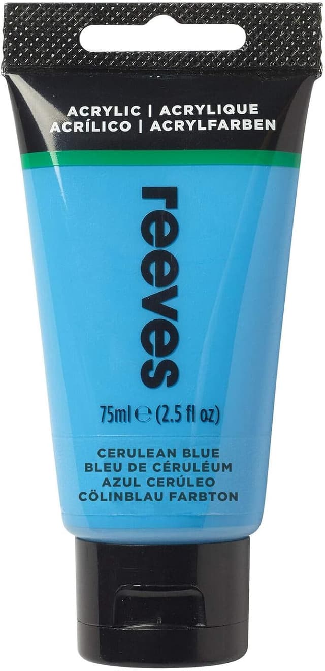 Reeves Fine Acrylic Paint Cerulean Blue Hue 75ml