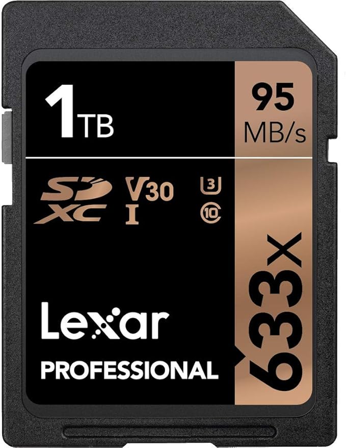 Lexar Professional 633x 1TB SDXC UHS-I Card - Upto 95MB/s U3 C10 V30