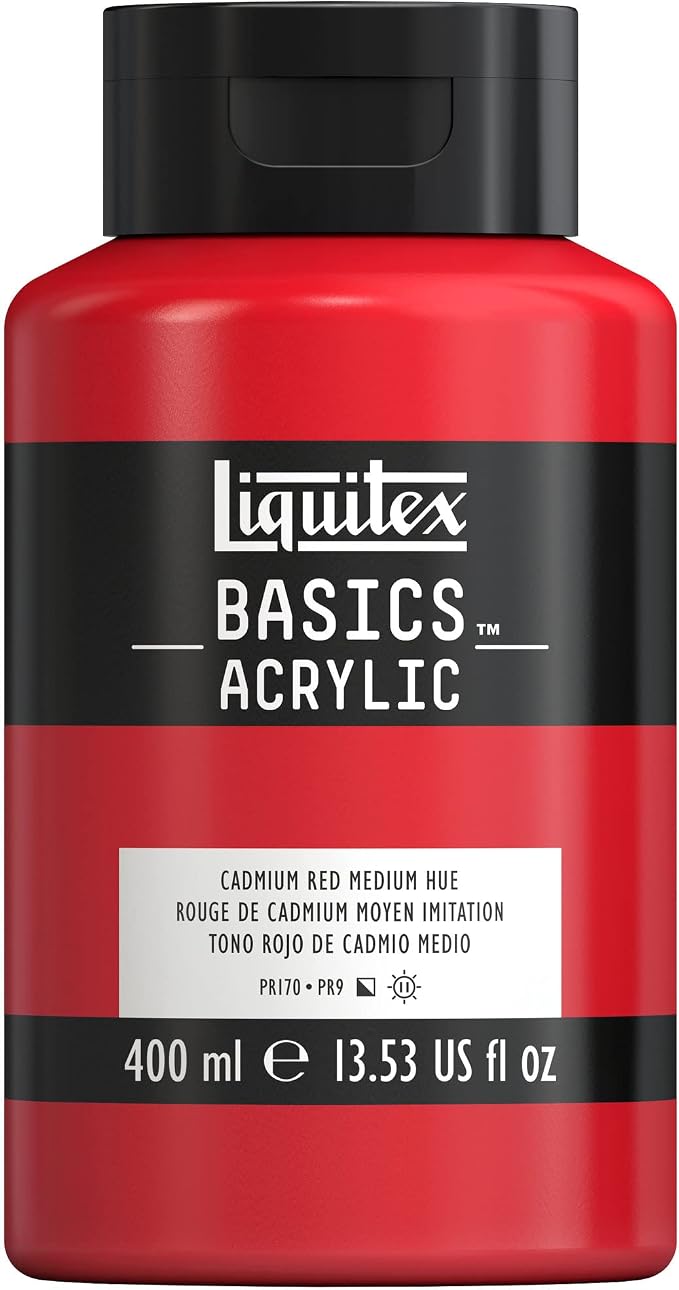 Liquitex Basics Acrylic 400ml Cadmium Red Medium Hue