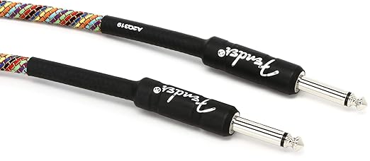 Fender - 18.6' Festival Instrument Cable - Pure Hemp - Rainbow