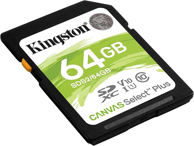 Kingston Canvas Select Plus 64GB 100MB/s Read SD Memory Card
