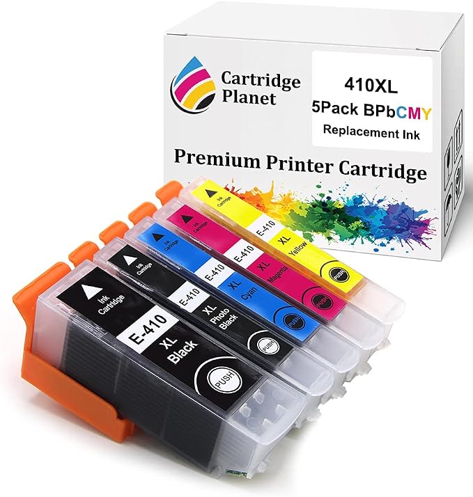 Cartridge Planet 5 Pack (1BK,1PBK,1C,1M,1Y) Compatible Ink for Epson 410XL for Epson Expression Premium XP-530 XP-540 XP-630 XP-640 XP-900
