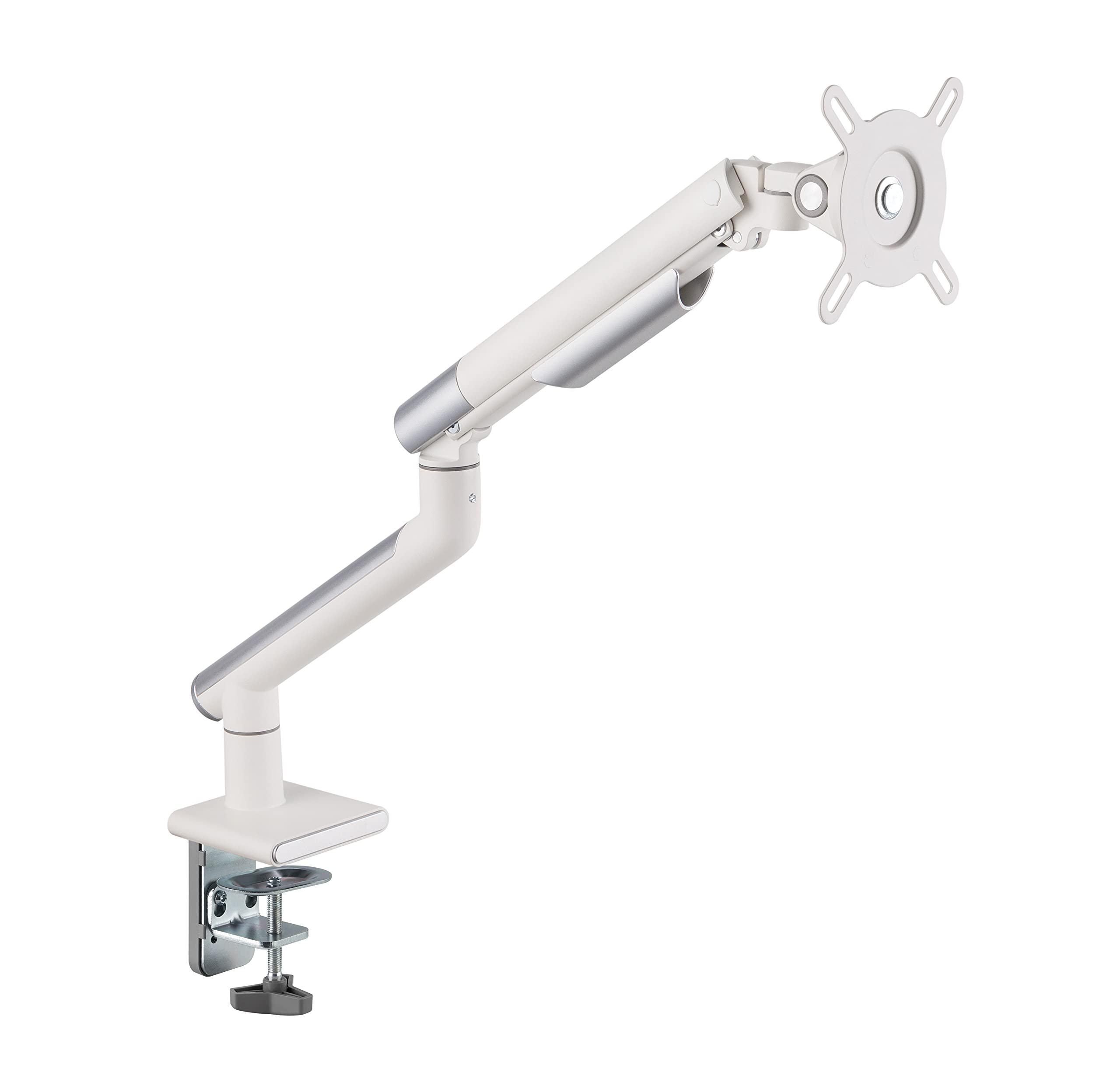 Brateck Single Monitor Premium Slim Aluminum Spring-Assisted Monitor Arm - 17"-32", White