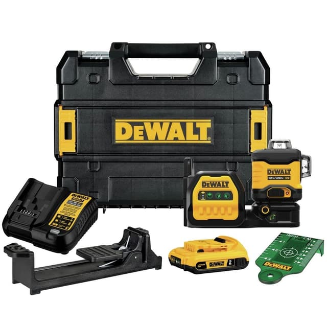 DeWalt 20V Max Laser Level, Tool Only, 3 x 360, Green (DCLE34030GB)