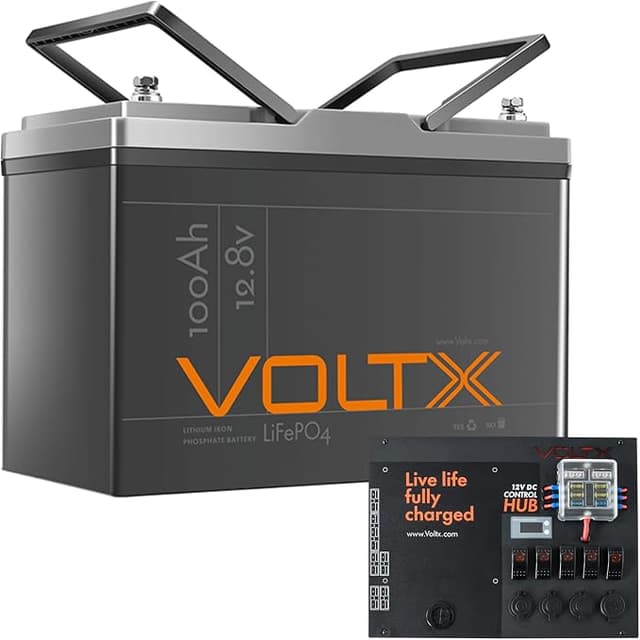 VoltX 12V 100Ah LiFePO4 Lithium Battery Prismatic Cells RV Camping Power