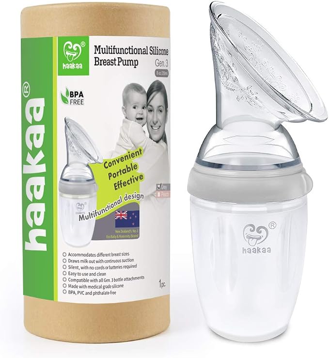 Haakaa Generation 3 Silicone Breast Pump, Grey / 160ml