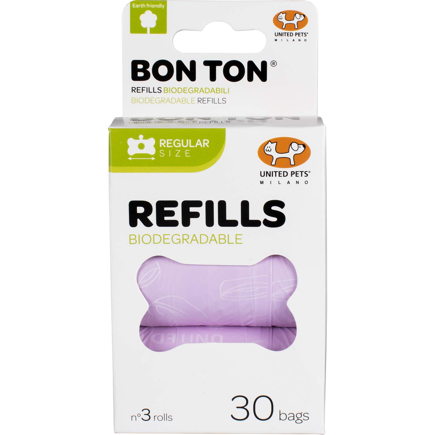 United Pets Biodegradable Bon Ton Bags Lilac 3 Pack