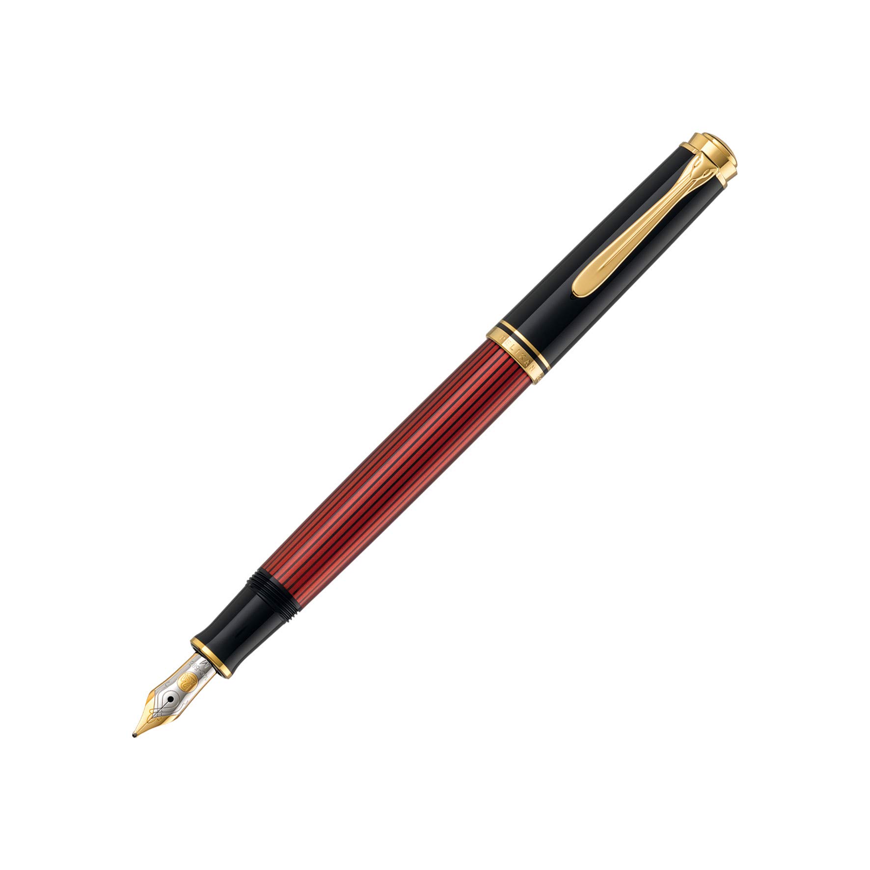 Pelikan Fountain Pen Souverän M 600 - Black & Red, 928697 (Nib: EF)
