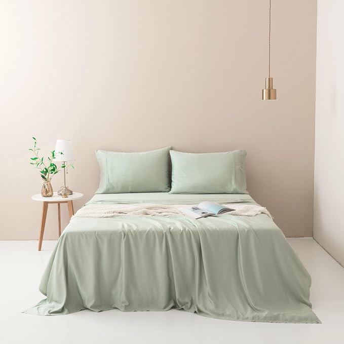 100% Organic Bamboo Sheet Set, Sage / King Single