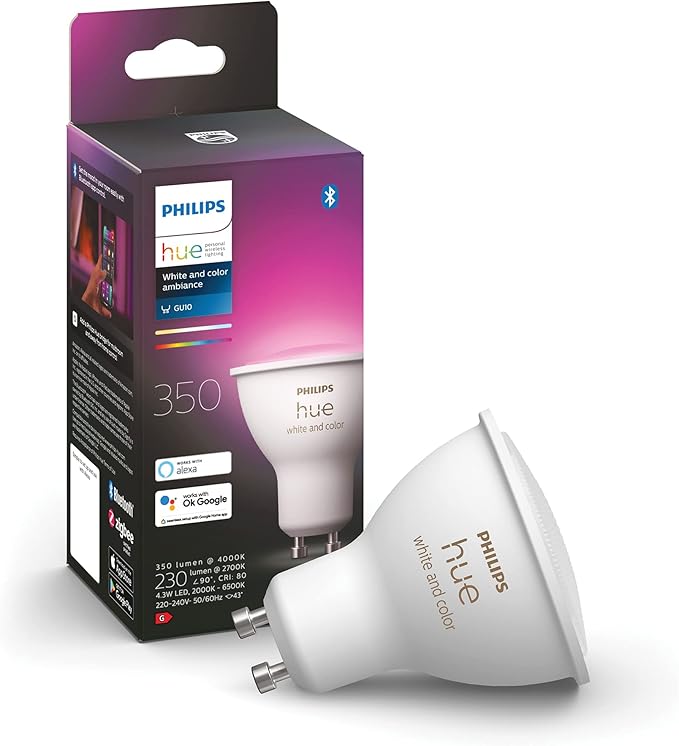 Philips Hue White and Color Ambiance GU10 - Smart Spotlight