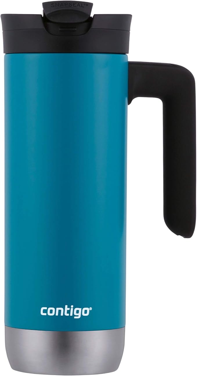 Contigo Snapseal Insulated Stainless Steel Travel Mug With Handle, 20oz, Sake