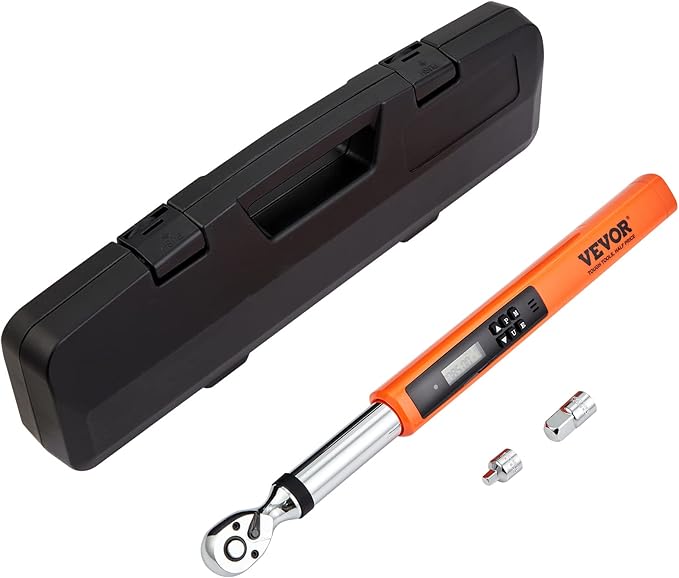 VEVOR Digital Torque Wrench 3/8" Drive Electronic Torque Wrench Torque Wrench Kit 3.7-37ft.lb/5-50n.m Torque Range Accurate To ±2% 3-mode Adjustable
