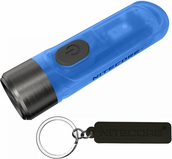 Nitecore Tiki GITD Blue 300 Lumen Luminous Body USB-C Rechargeable EDC Keychain Flashlight Tag