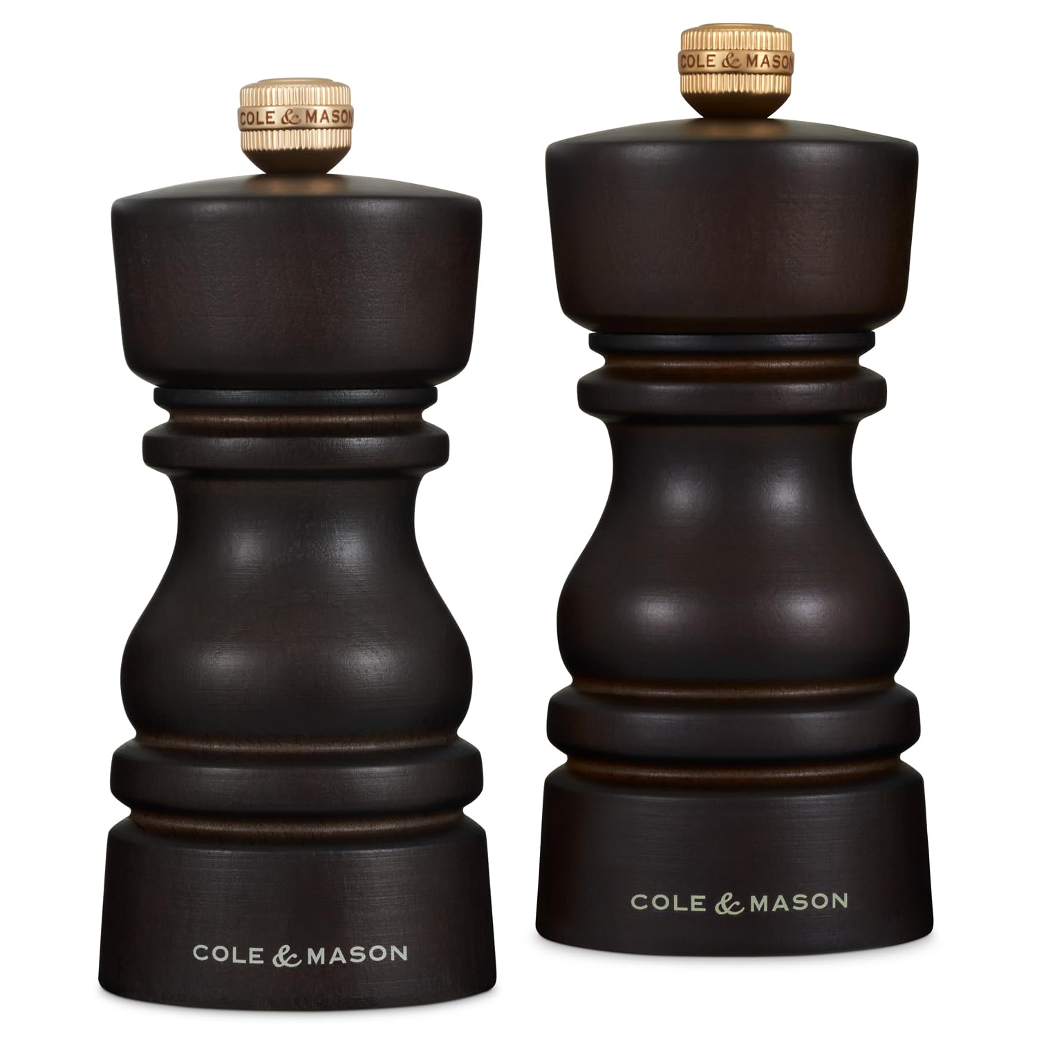 Cole & Mason London 13cm Beech Wood Salt & Pepper Mill Set - Brown