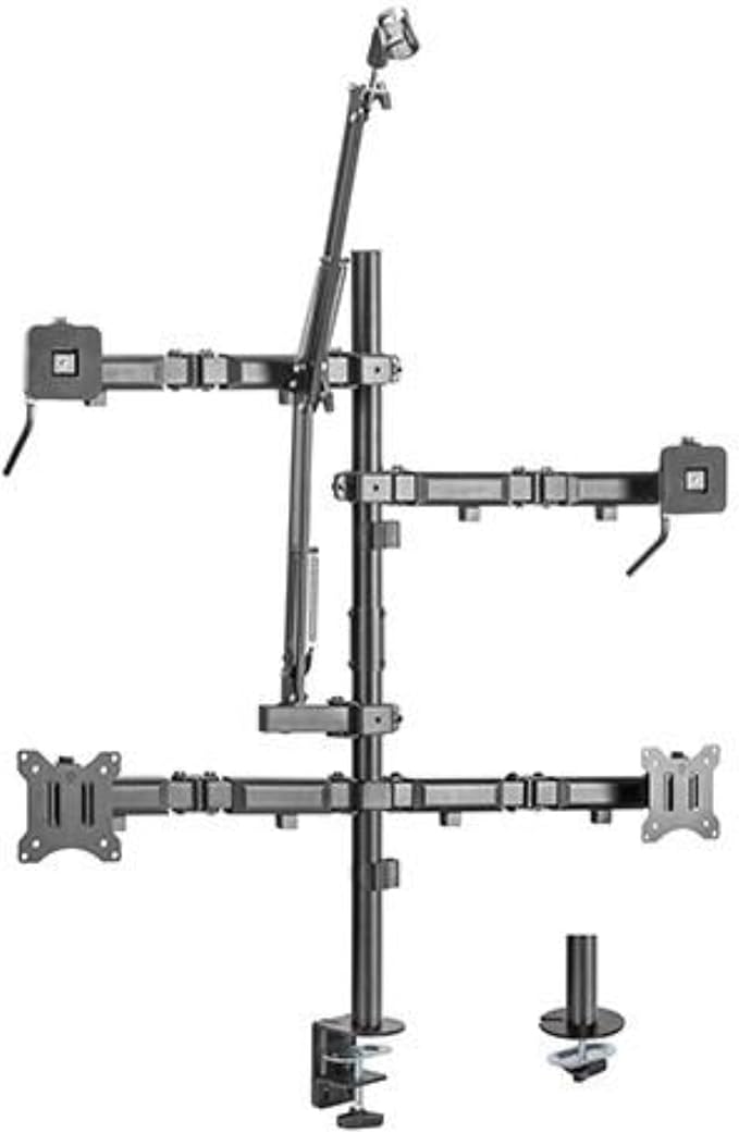 Brateck Dual-Monitor All-in-One Studio Setup Desktop Mount Fit17'-32' Up to 9kg
