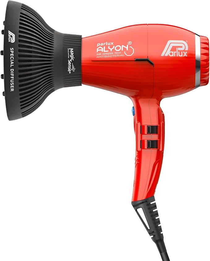 Parlux Alyon Air Ionizer Hair Dryer 2250W & Diffuser- Red