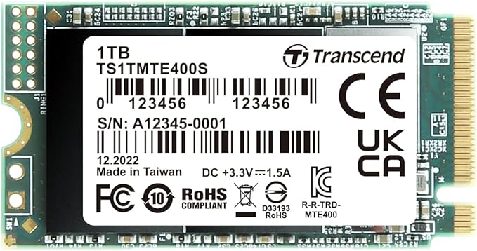 Transcend MTE400S - SSD - 1 TB - Internal - M.2 2242 - PCIe 3.0 X4 (Nvme)