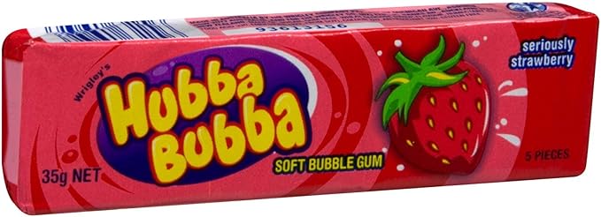 Hubba Bubba Seriously Strawberry Bubble Gum Tape