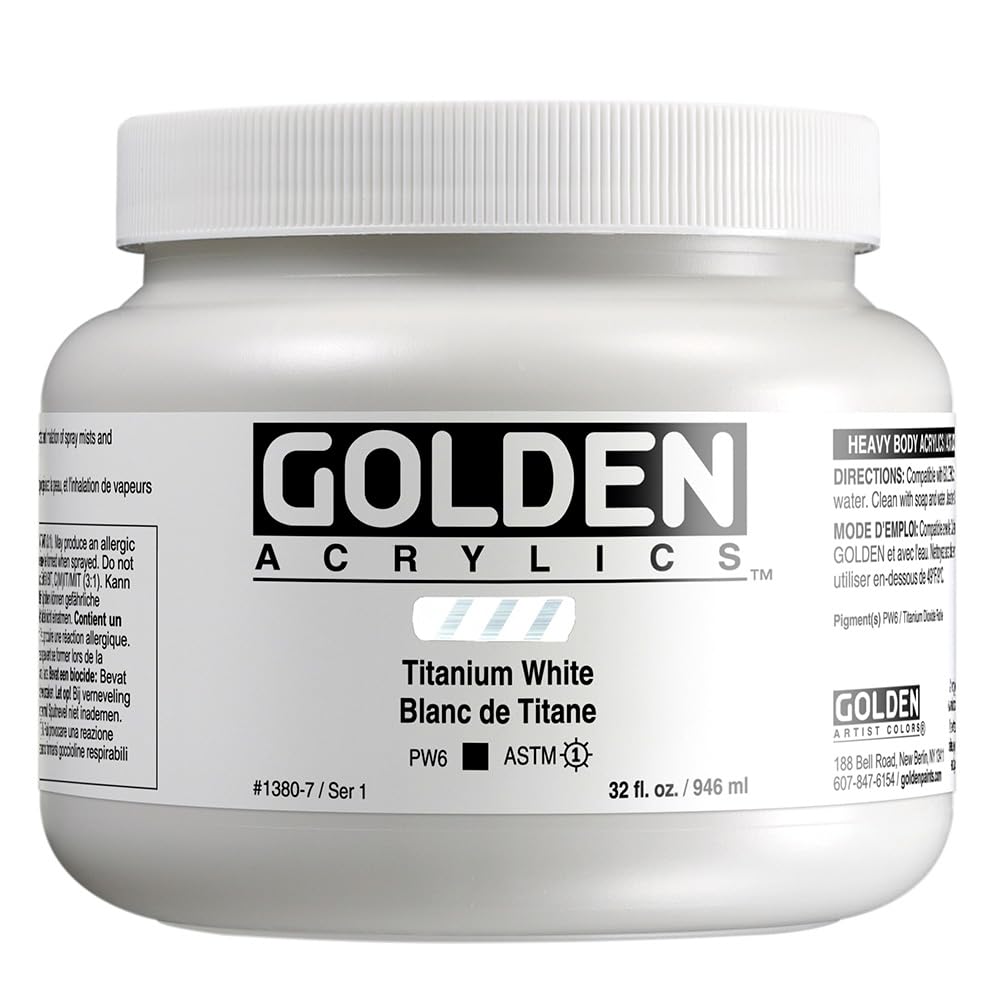 Golden : Heavy Body Acrylic Paint : 236ml : Titanium White