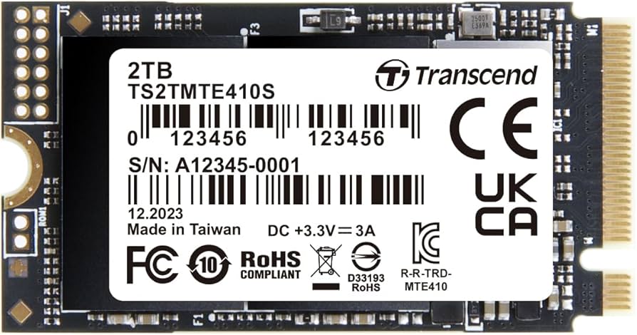 Transcend 2TB M.2 2242 PCIe Gen4x4 NVMe SSD