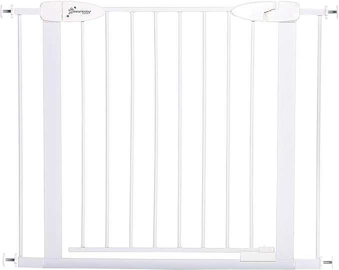 Dreambaby Boston Auto-Close Gate with 2cm x 7cm Extensions White