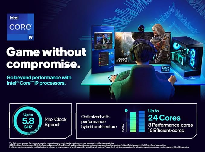 Intel Core i9-14900F 5.8GHz 24 Cores 32 Threads LGA 1700 CPU