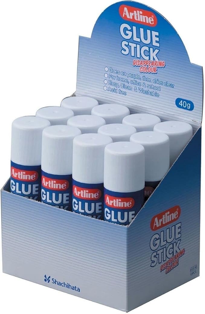 Artline Purple Disappearing 40g Glue Stick Adhesiv