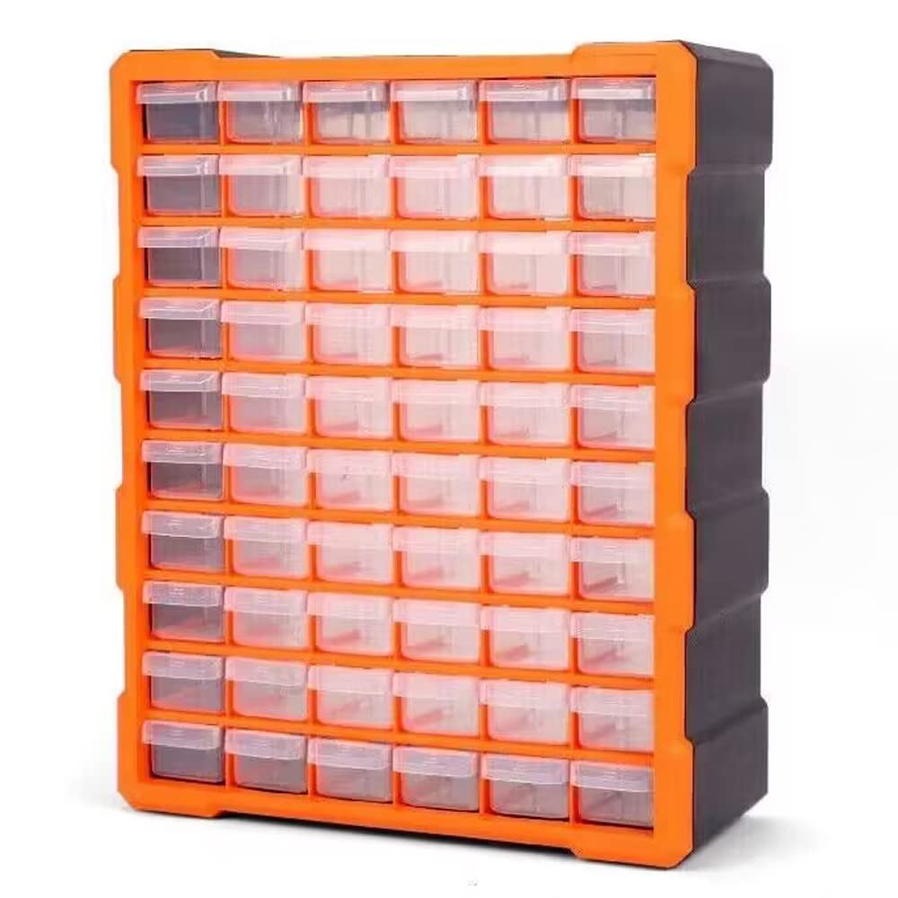 HORUSDY 60-Drawer Parts Storage Bin Cabinet Tool Box Chest Plastic Organiser With Divider in Each Drawer