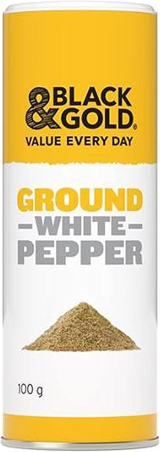 Black & Gold Ground White Pepper