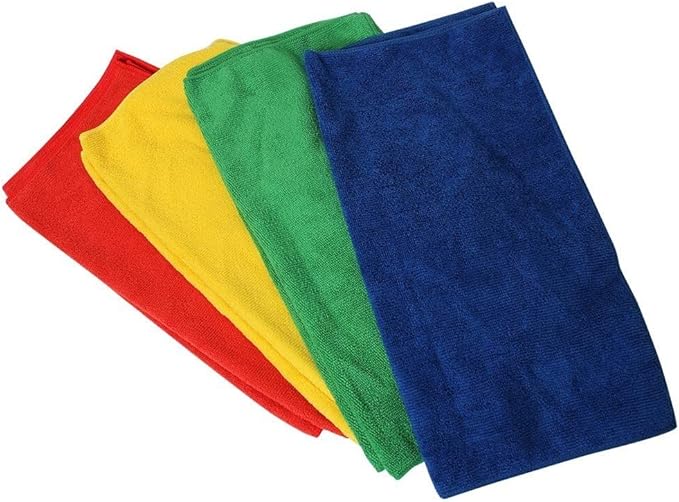 Sabco Mixed Coloured 280gsm Microfibre Cloths, 36 x 36 cm (Pack of 8)