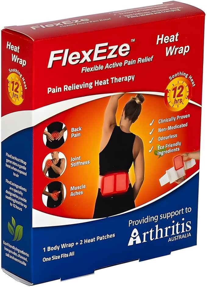 FlexEze Heat Wrap (1 x Body Wrap and 2 x Heat Patches)