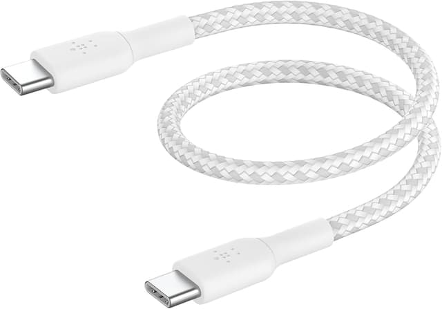 Belkin BoostCharge 1m Braided USB-C to USB-C Cable (2 Pack) (White)