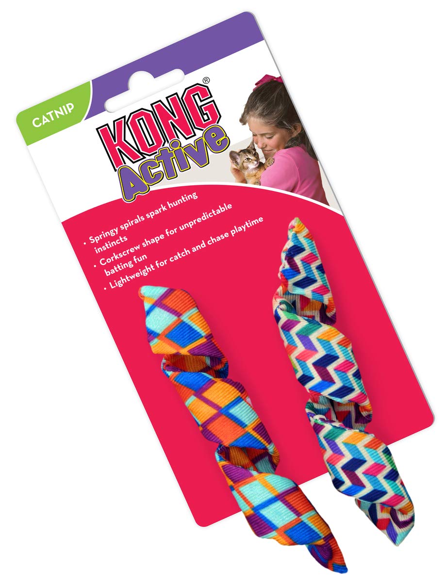 Kong Active Curlz 2-Pack - Catnip Toy for Cats & Kittens