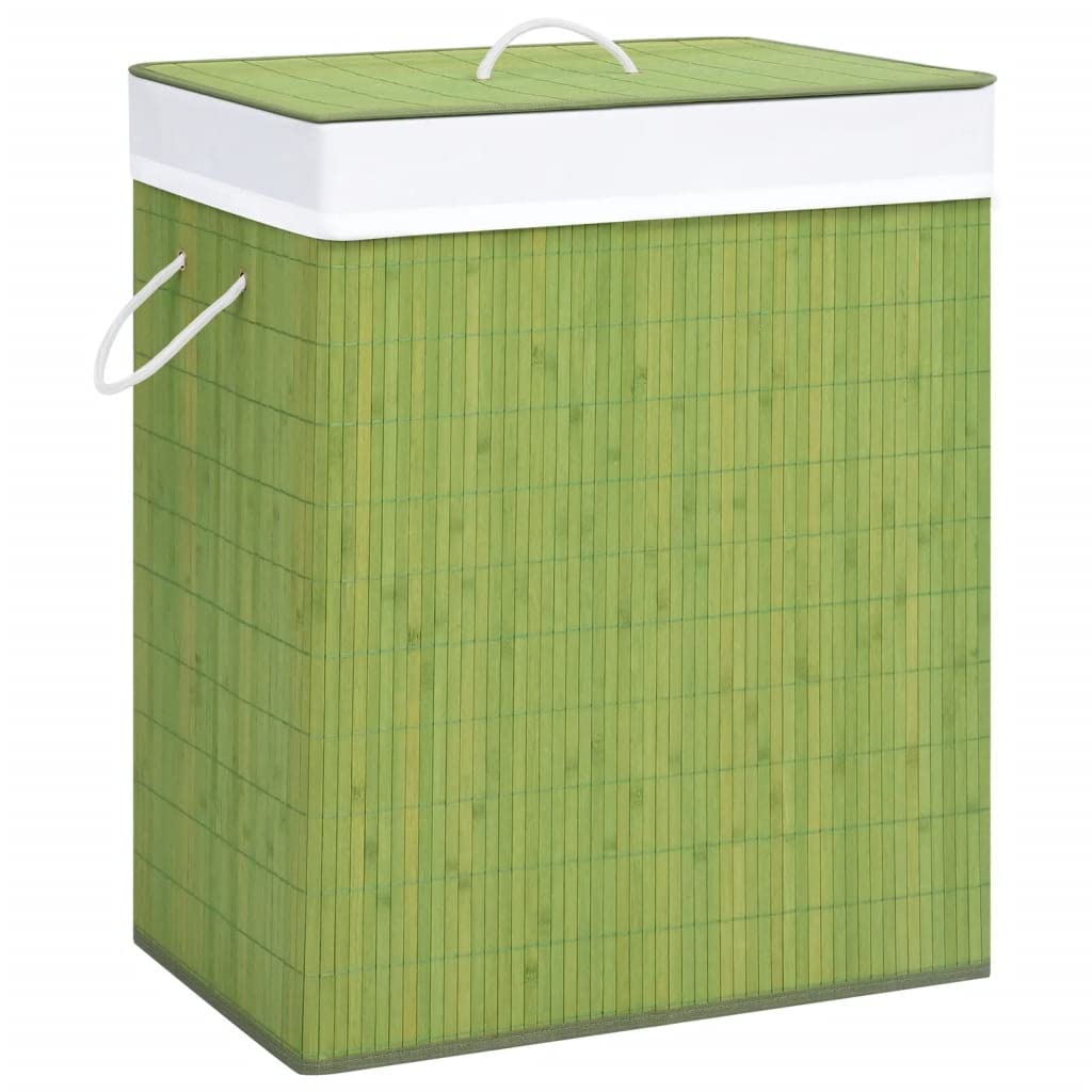 Bamboo Laundry Basket Green 100 L