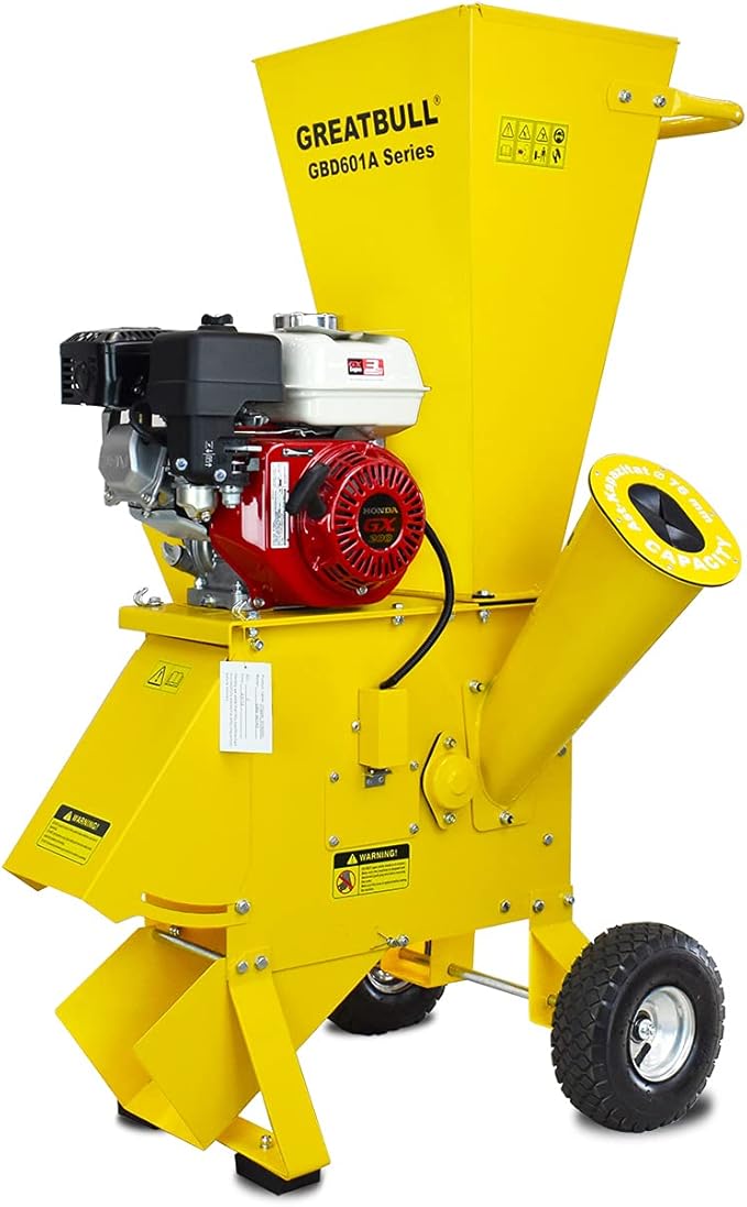 Greatbull GBD601AH Chipper Shredder/Mulcher -Honda Gx200 Engine